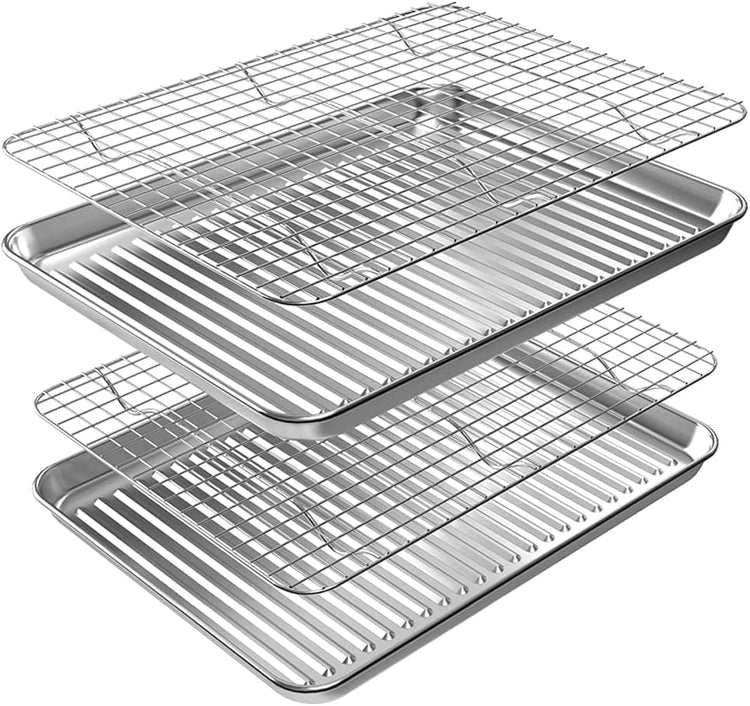 Half Baking Sheet Pan Cooling Rack Set