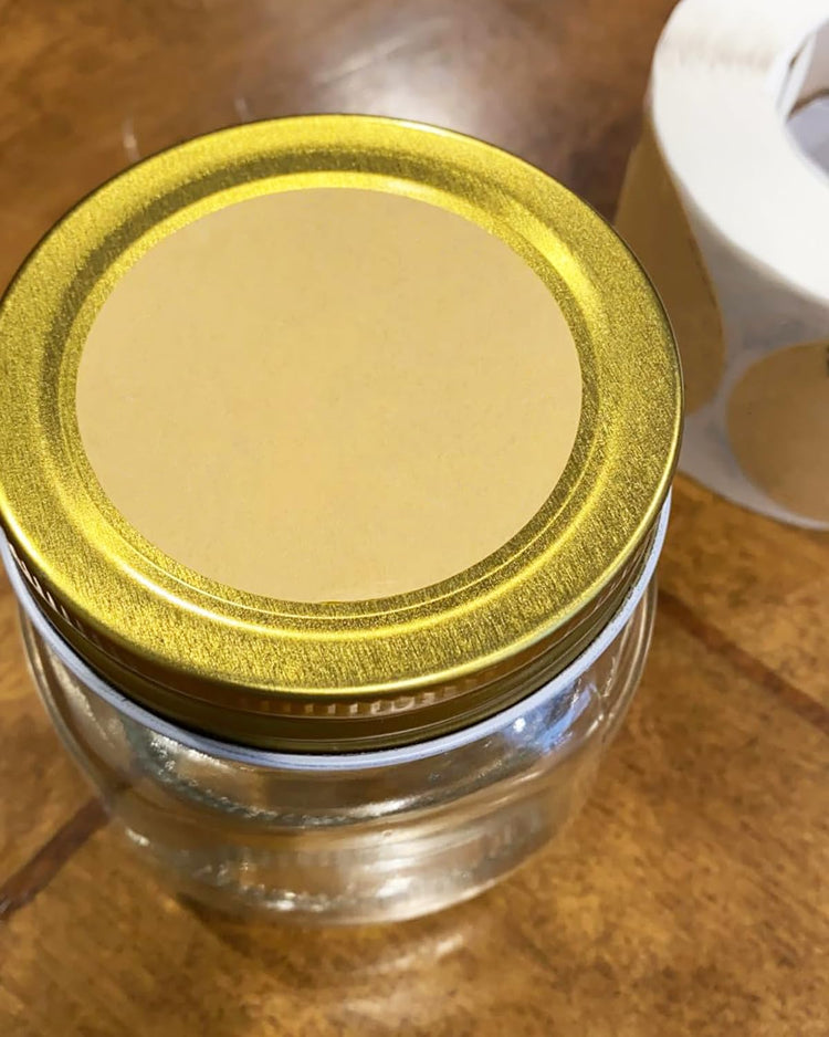 2 Inch Natural Brown Kraft Stickers