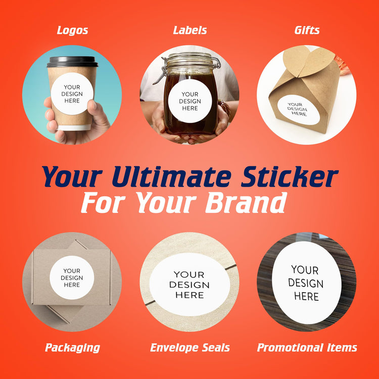 Custom Vinyl Stickers Your Image (100 Count)
