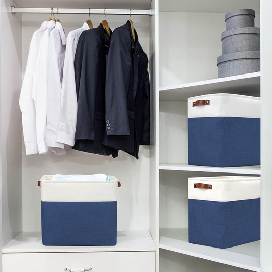 Large Fabric Storage Baskets (3 Count)