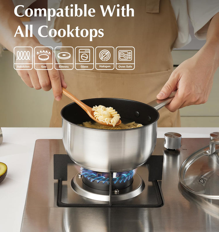 Stainless Steel Saucepan Set (3 Count)