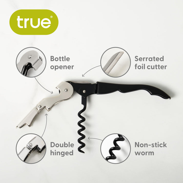 Truetap Double Hinged Waiter's Corkscrew Wine Opener