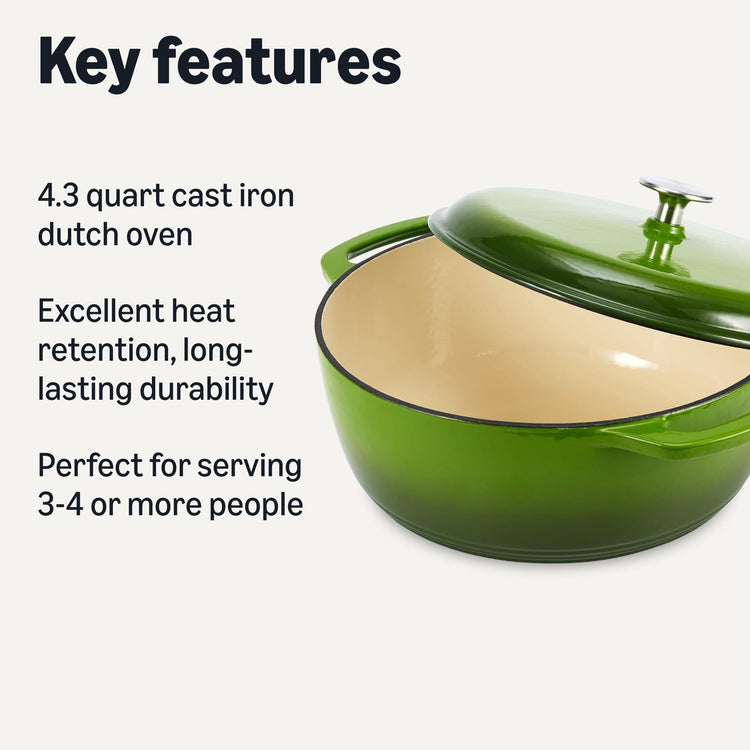 Enameled Cast Iron Dutch Oven Pot with Lid