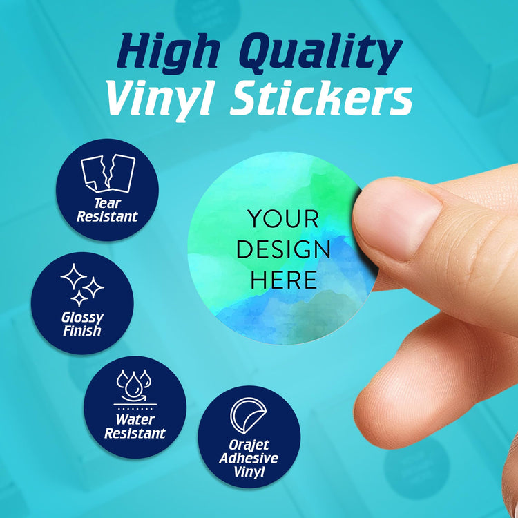 Custom Vinyl Stickers Your Image (100 Count)