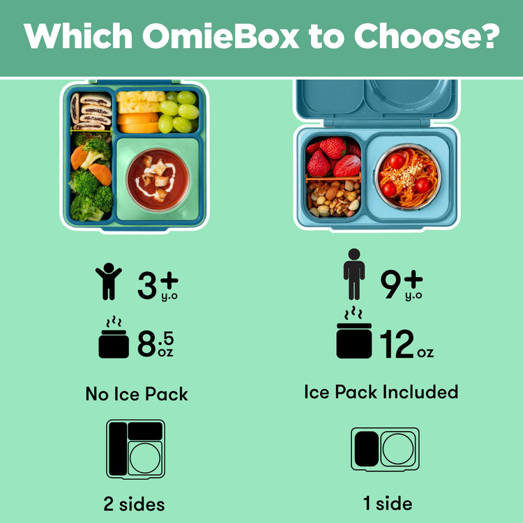 OmieBox Kids Insulated Leakproof Bento Lunch Box with Food Jar