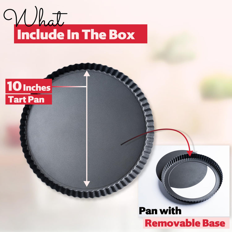 Tart Pan 10 Inch Removable Bottom