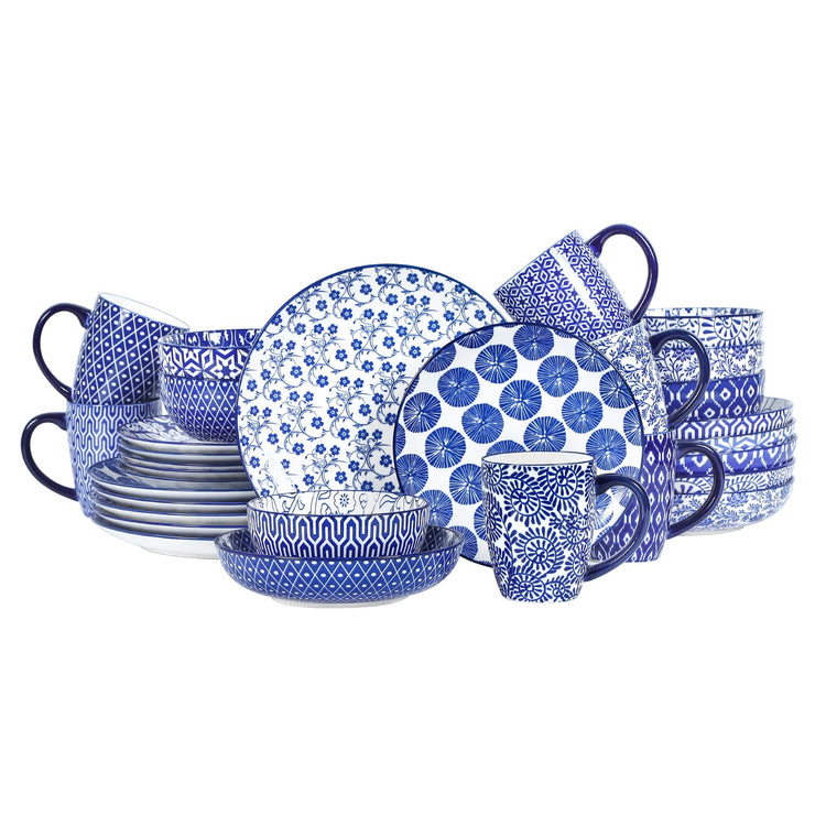30 Pieces Ceramic Dinnerware Sets for 6