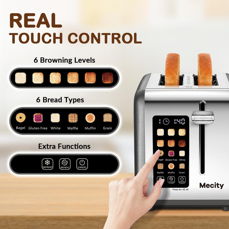 2 Slice Touch Screen Toaster