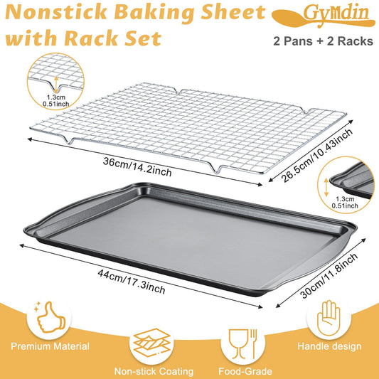 Baking Sheet with Cooling Racks (4 Count)