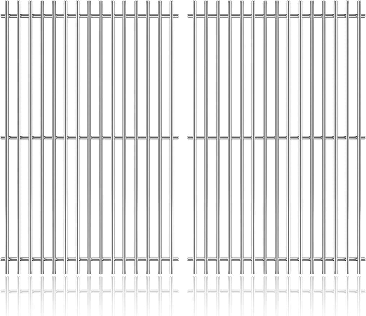 19.5" Solid Stainless Steel Cooking Grill Grates Replacement for Weber Genesis E and S Series 300 E310 E320 S310 S320 Gas Grills, Cooking Grate Grid for Weber 7524 7528, Set of 2