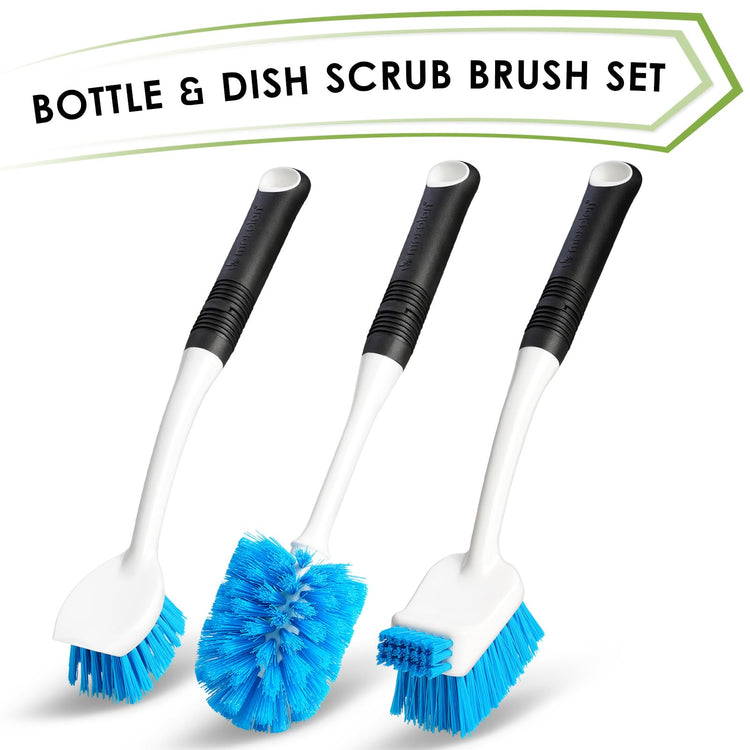 Dish Brush Set of 3 with Bottle Brush (3 Count)