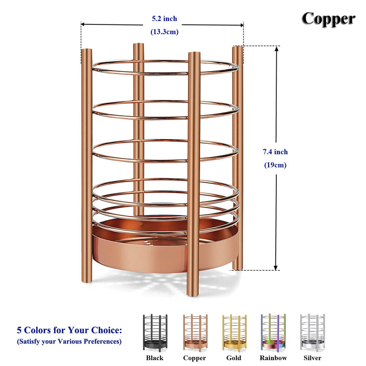Copper Kitchen Utensil Holder for Kitchen Counter