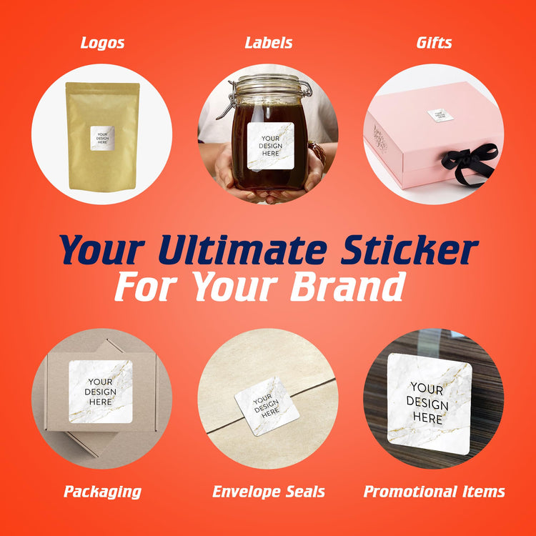 100 Custom Vinyl Stickers (100 Count)