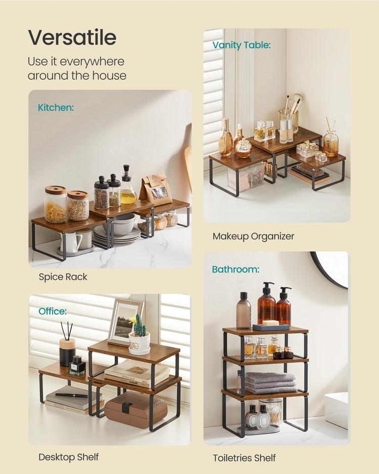Cabinet Organizer Shelf (3 Count)