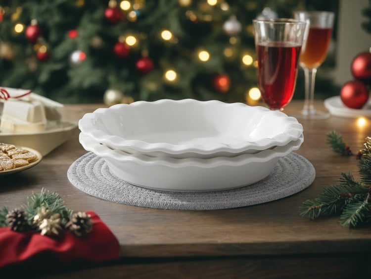 40 Oz Ceramic Pie Pan Set of 2 (2 Count)