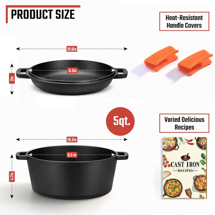 5QT Double Dutch Oven