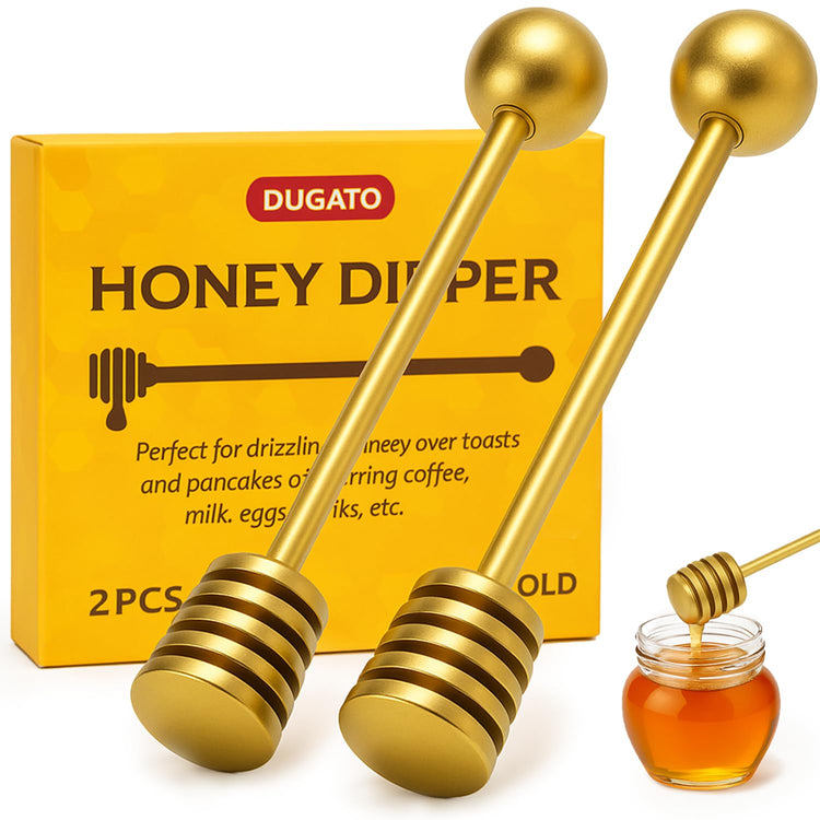 Honey Dipper 6.3 in Stainless Steel Server Stick (2 Count)