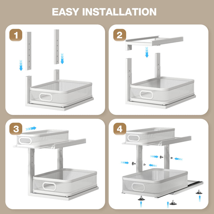 2 Pack Under Sink Organizer With Next (2 Count)