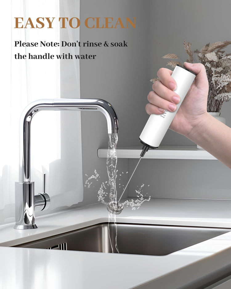 Rechargeable Milk Frother with Cover