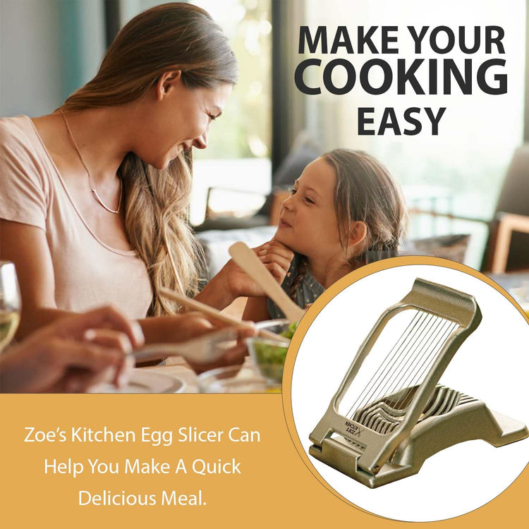 Good Grip Egg Slicer for Hard Boiled Eggs Heavy Duty Professional Large Aluminum Egg Slicer with Stainless Steel Wires Kitchen Aid Egg