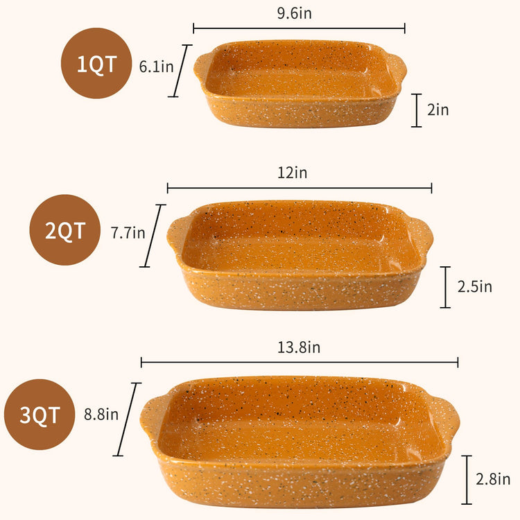 Ceramic Baking Dish Set of 3