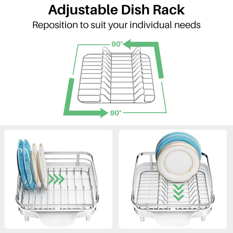 Expandable Dish Drying Rack for Kitchen Counter