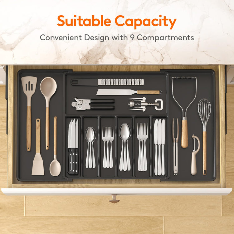 Extra Large Silverware Drawer Organizer