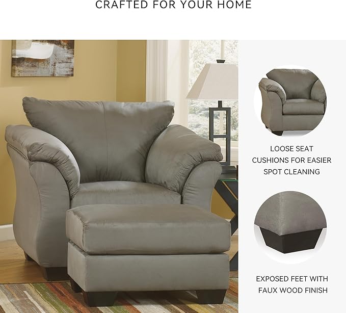 Signature Design by Ashley Darcy Casual Plush Chair, Grayish Brown