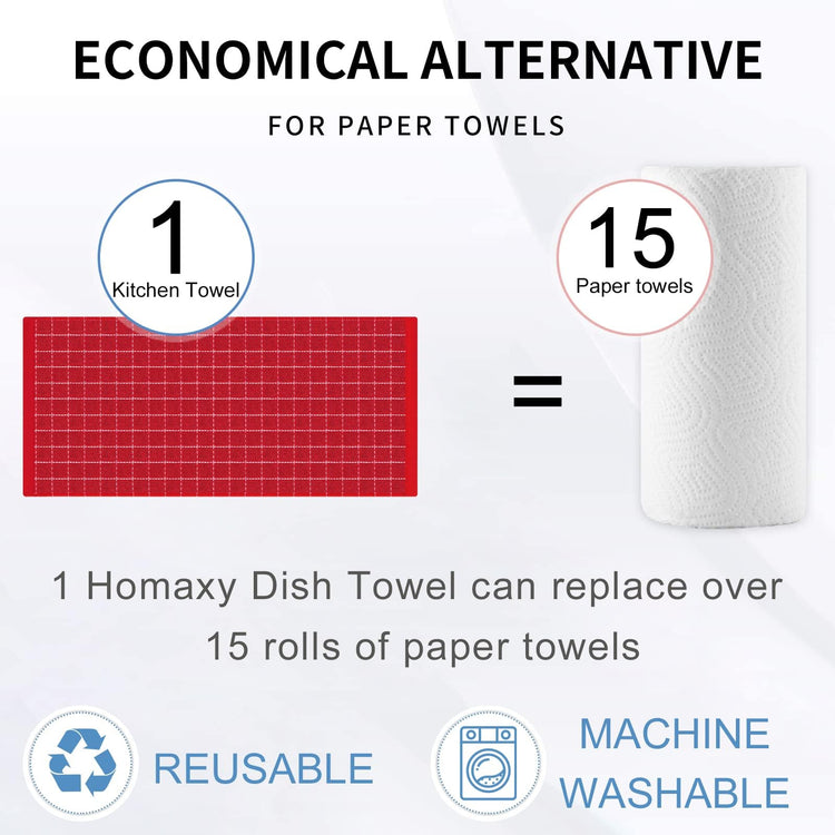 100% Cotton Terry Kitchen Towels (12 Count)