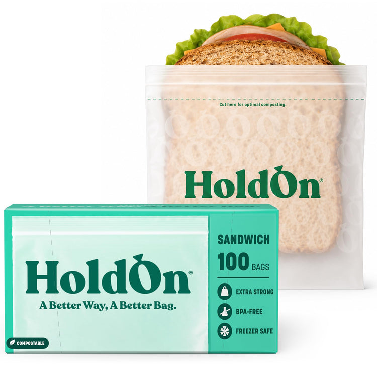 Compostable Zip Lock Sandwich Bags (100 Count)