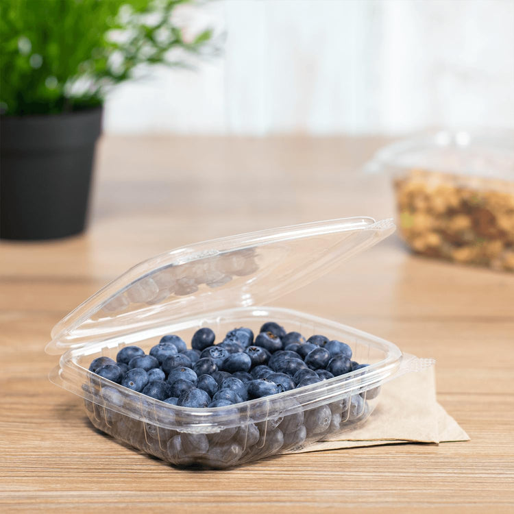 8oz 200 ct Small Clamshell Containers with Lids (200 Count)