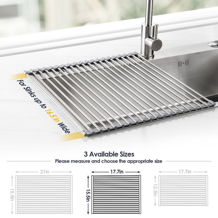 Roll Up Dish Drying Rack Over Sink