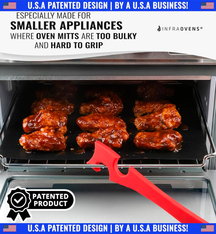 Silicone Oven Rack Push Pull Tool with Longer Handle