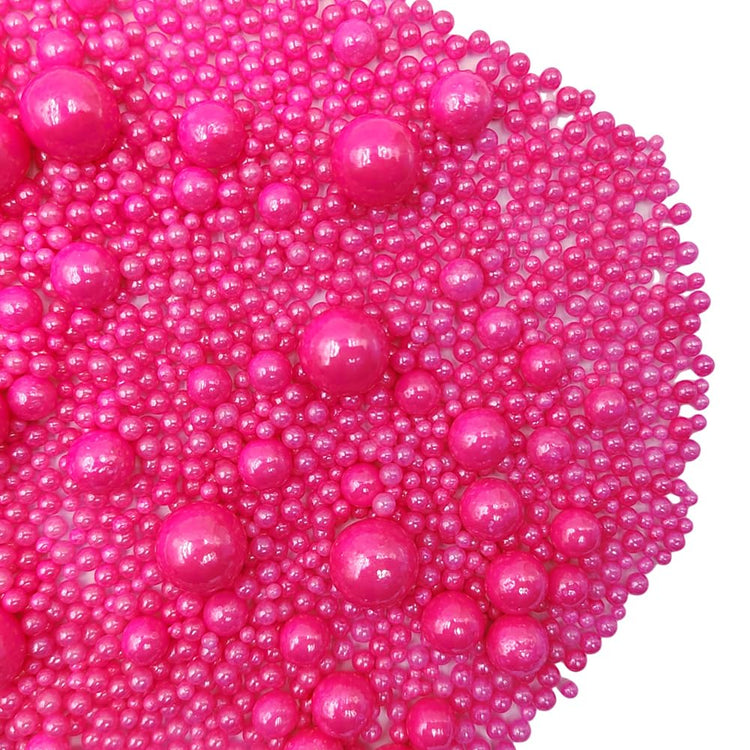 Edible Rose Pink Sugar Pearls Candy Sprinkles 120G (4.23 Ounce)