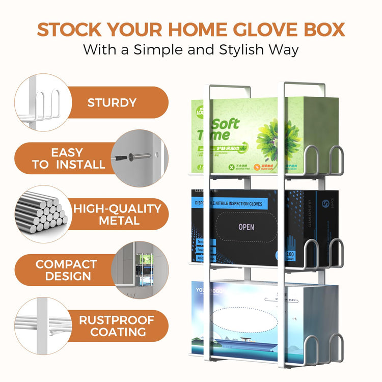 Glove Holder Dispenser for Wall Mount