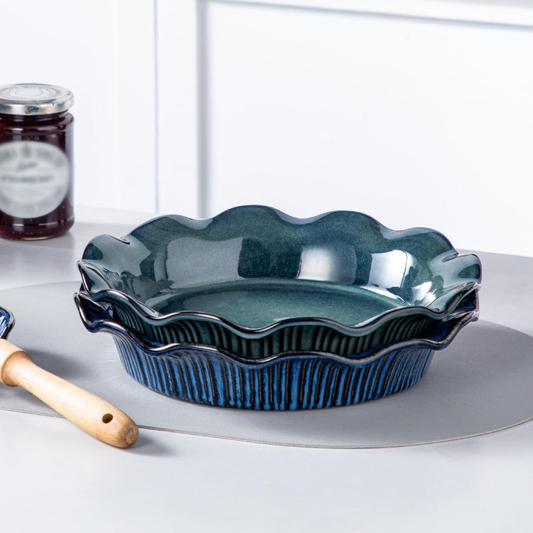 Ceramic Pie Pan for Baking (42 Ounce)