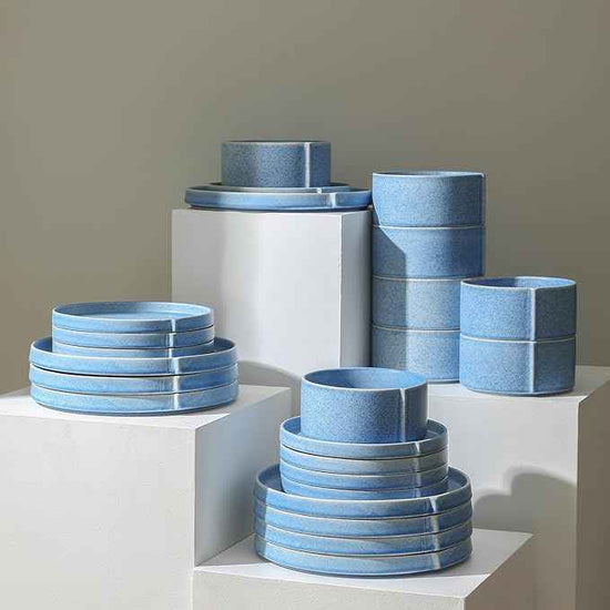 Stone Lain Bao 24-Piece Dinnerware Set Stoneware, Blue