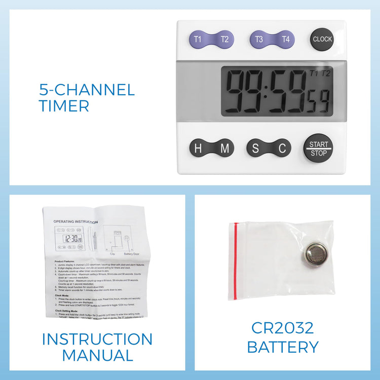 Portable Digital Kitchen Timer 810015 for Cooking and Baking with Loud Alarm
