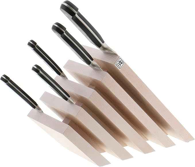 ZWILLING Italian Slanted Magnetic Knife Block - White-Colored Beechwood