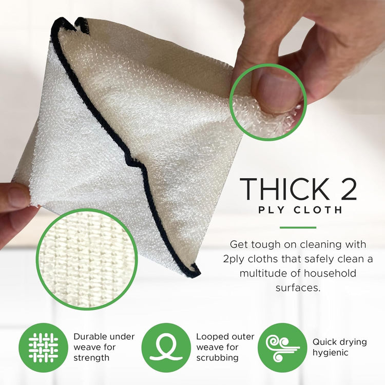 Dishcloths Kitchen Dishrag Cleaning Scrub Reusable 3pk 6x7in