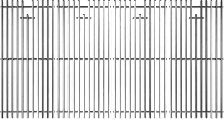 16517 Stainless Steel 4 Cooking Grid Grates Replacement for Bull Angus 47628 47629 Outlaw 26038 26039 69008 69009 65073 87049 Lion Premium L75000 Gas Grill 19-1/4"