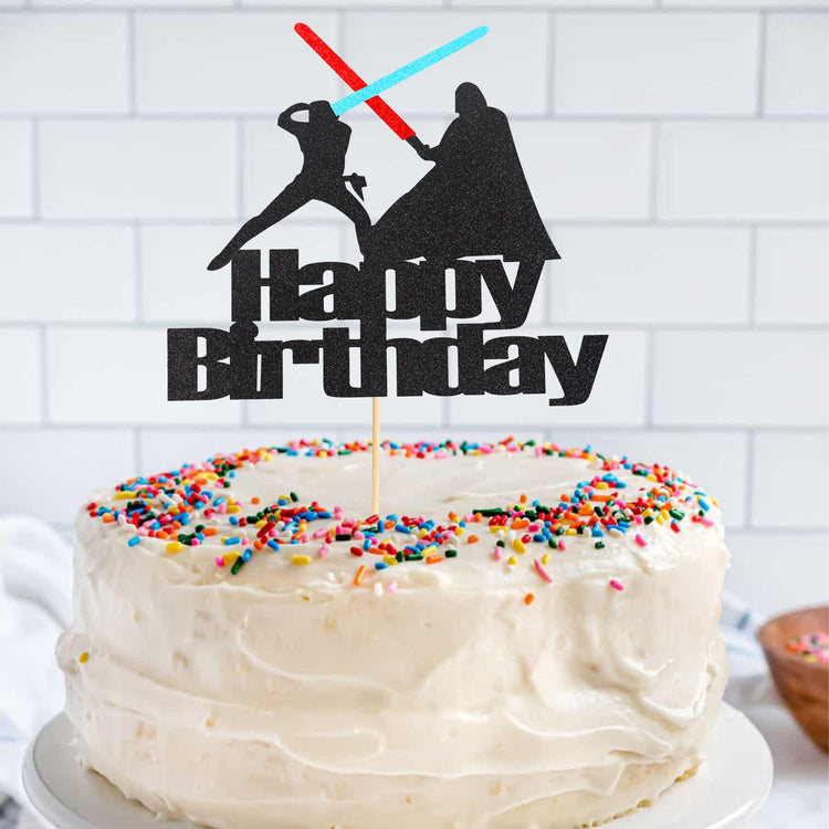1Pc Happy Birthday Cake Topper Wars Cake Pick