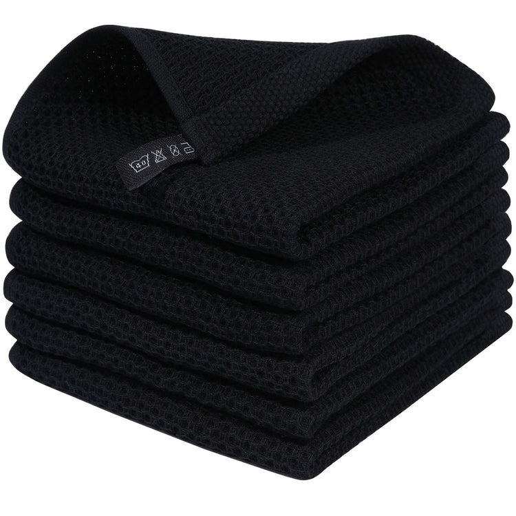 100% Cotton Waffle Weave Kitchen Dish Cloths 6 (6 Count)