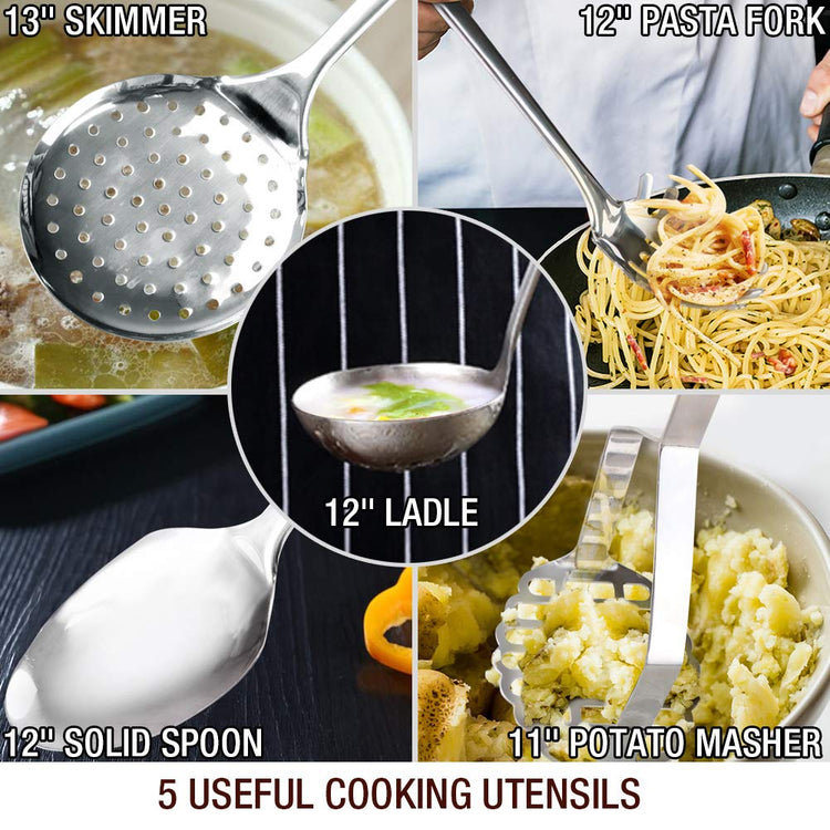 14 Piece Nickel Free Stainless Steel Cookware Set