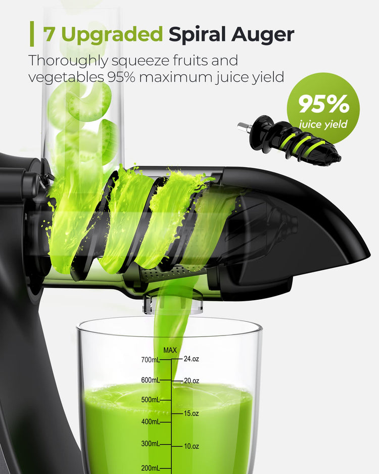 Juicer Jocuu Slow Masticating Juicer Machines Easy to Clean