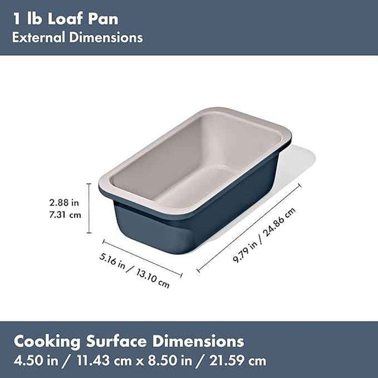 OXO Good Grips Non-Stick Pro Ceramic Coated Metal Bakeware 1Lb Loaf Pan – Storm Blue