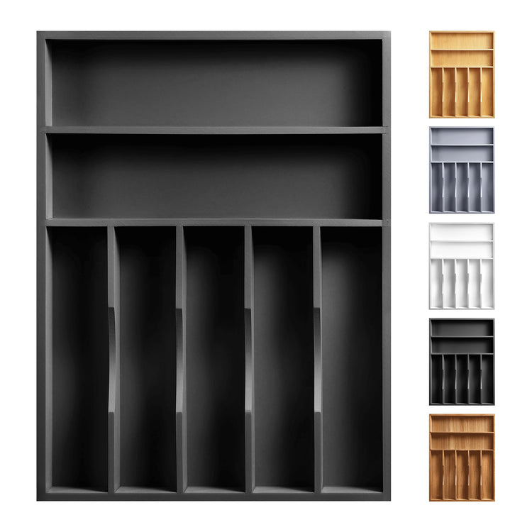 Kitchen Bamboo Silverware Organizer