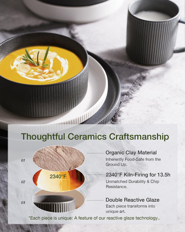 Star Stoneware Dinnerware Sets for 8 (24 Count)