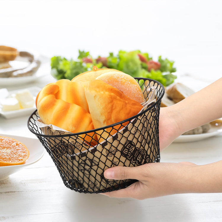 6 Pack Metal Wire Baskets for Kitchen Storage (6 Count)