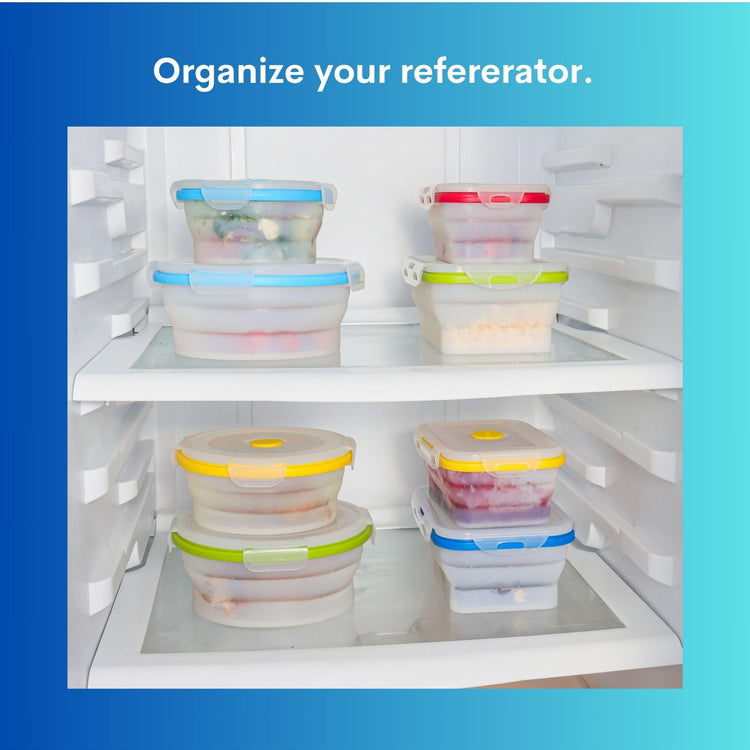 Collapsible Food Storage Containers with Lids (5 Count)